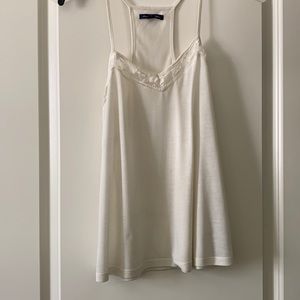 American Eagle White Lace Tank Top